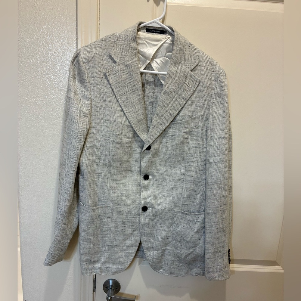 SuitSupply Men’s Blazer Size 52 La Spalla Slim Fit Linen Blend
